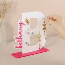 Personalized Earring Holder - Birthday Gift For Her, Custom Earring Display, Acrylic Jewelry Organizer, Teen Girl Gifts, Gifts For Mom Personalized Earring Holder - Birthday Gift For Her - Multicolor - View 10