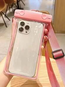 1pc Portable Universal Luminous Waterproof Phone Case With Shoulder Strap, Touch Screen Suitable For All Smartphones, Ideal For Swimming, Diving, Water Sports And Travel, Perfect Gift For Adventurers, Beach Essentials, Pool Floats - Multicolor - View 10