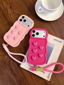 Ốp lưng silicon thiết kế hình trái tim 3D Macaron mới nhất năm 2026 dành cho Samsung Galaxy S26, S25, S24, S24 Plus/S24+, S24 Ultra, S24 FE, S20, S21, S22, S23 và 11/11 Pro/11 Pro Max, 12/12 Pro/12 Pro Max, 13/13 Pro/13 Pro Max, 14/14 Pro/14 Pro Max, 15/15 Pro/15 Pro Max, 16/16 Pro/16, 17 Pro Max, mang lại độ bám tốt và khả năng chống sốc. - Hồng - Xem 8