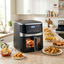HanTai Air Fryer 5.28 QT,  8-In-1 Airfryer Ideal For Simple Meals And Snack, Easy To Leftover Food To Crispy, Up To 97% Less Oil, 30 In-App Recipes, Nonstick & Dishwasher Basket - 查看 6