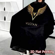 Professional Hair Cutting Cape With Gold Wings, High-Quality Easy-Clean Fabric, Lightweight And Comfortable, Suitable For Salon Use - Multicolor - View 5