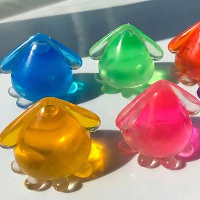 Juguete de estrés de conejo transparente y lindo: Juguete suave para apretar con los dedos, juguete sensorial con forma de conejo adorable, alivia la ansiedad, regalo perfecto del Día de la Madre para coleccionistas de juguetes antiestrés y adultos
