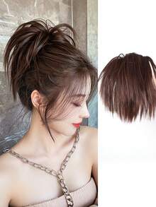 Upgraded Protein Silk Waterfall Half Bun Wig For Women, Long Hair Style, Youthful High Ponytail Hair Scrunchie Hair Elastics Hair Rubber Bands Hair Rope - Multicolor - View 10