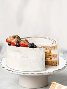 5/10pcs Round White Cake Bases, Ripple Paper Cake Stands, Suitable For Baking, DIY Cakes, Desserts, Wedding Celebrations, Birthday Parties, Snacks, Cupcake Displays, Theme Parties, Cake Decorations, Wedding Parties, Easter, Mother's Day, Father's Day And Other Occasions. - Multicolor - View 9