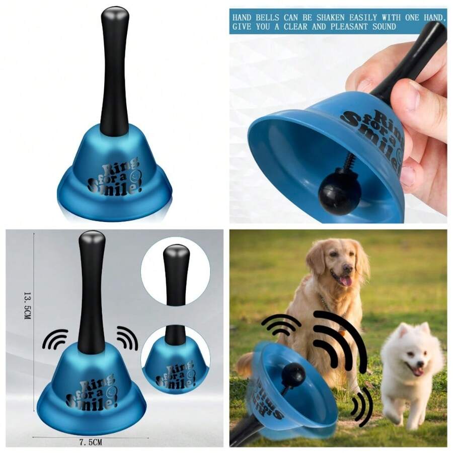 Loud Blue Metal Hand Bell For School Classroom Teacher Office Hotel - 1 - View 1