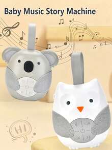Stroller Hanging Toy, Baby Music Story Machine, Portable Baby Soother, Carry-On, Owl Shaped, Moonlight Melody Nightlight Soother - Multicolor - View 11