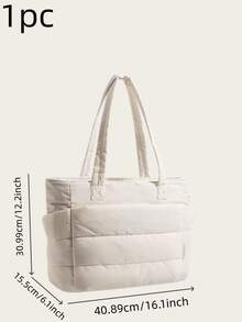 1 chiếc túi tote nữ dung tích lớn, túi tote cotton nhẹ có lớp đệm, thích hợp cho yoga, thể dục, du lịch, mềm mại và êm ái. - Nhiều màu - Xem 4