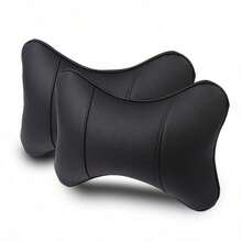 1pc/2pcs Car Neck Pillow, PU Leather Headrest Relieves Neck Pain, Filled Fiber Universal Car Specific Pillow - A - View 10