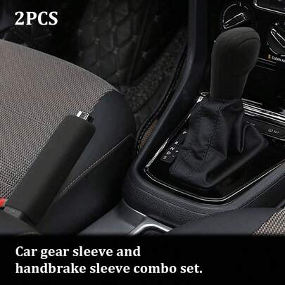 Bộ 2 miếng bọc cần số và tay phanh bằng silicon màu đen, phù hợp với [Mẫu xe], bảo vệ cần số và tay phanh, không cần lắp đặt, nâng cấp nội thất xe, phụ kiện ô tô thiết kế thời trang, trang trí xe, phụ kiện nội thất xe hơi