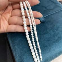 1 Strand Natural Shell Beads For Jewelry Making DIY Women Men Necklace Bracelets Handicrafts Accessories 18cm - White - View 10