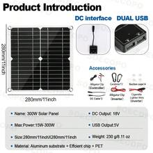 [Controlador de 100A gratis] Kit de panel solar dual de 600W - 2 paneles PV portátiles de 300W cada uno para autocaravana y camping - SEP-SP11 - Ver 4