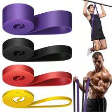 Heavy Duty Latex Elastic Resistance Band, Pull-Up Assist Band, Suitable For Fitness Training, Home Gym Body Shaping Exercises - Multicolor - View 1