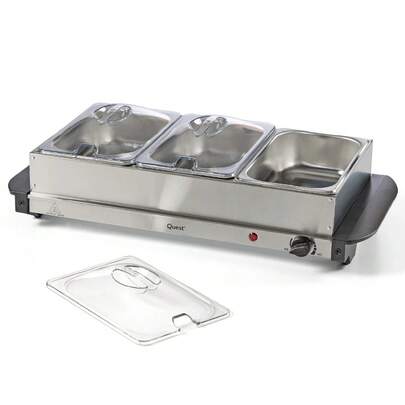 Quest Compt Buffet Server And Warming Tray / 3 X 1.2L Trays, Rapid Heating
