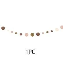 1pc/2pcs/3pcs Polka Dot Floral Wreath, Cream, Brown, Pink Boho Style Hanging Paper Circular Dotted Garland, Suitable For Neutral, Country, Cowgirl, Western, Birthday, Shower, Wedding, Woodland Party Decor - A - View 8