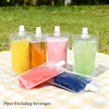 1-30pcs Screw Cap Sealed Bags With Support Base, Suitable For Juice/Puree Food Storage, Outdoor Camping, Tea Packaging, Portable Freshness - Multicolor - View 2