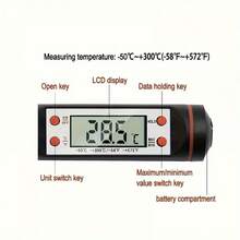 High-Precision Digital Instant Read Thermometer | Quickly Measure Internal Temperatures Of Meat, Milk, Liquids And Candies, Using High-Accuracy Cooking Probe - Durable, Easy-To-Use Grilling Tool For Home And Restaurant Kitchens, Stainless Steel 304 - Multiple Items - View 3