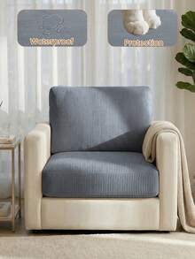 1 chiếc bọc ghế sofa chống trượt, chống thấm nước, màu xám trơn, kiểu dáng hiện đại tối giản, mềm mại và thân thiện với da, chống thú cưng, có độ co giãn, phù hợp với ghế sofa đơn/đôi/ba chỗ ngồi, ghế sofa hình chữ L. - Xám - Xem 10