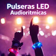 30 Pulseras Led Audiorítmicas Que se sincronizan con la Musica Ideal para Boda Concierto Batucada Fiesta 15 años Navidad Grduación Año Nuevo Glow Party Fiesta Neón - 1 - Ver 3