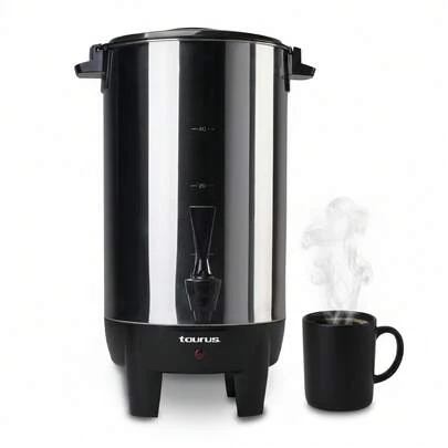 Cafetera Percoladora Taurus 40 Tazas Acero Inoxidable, Ideal Eventos y Oficina