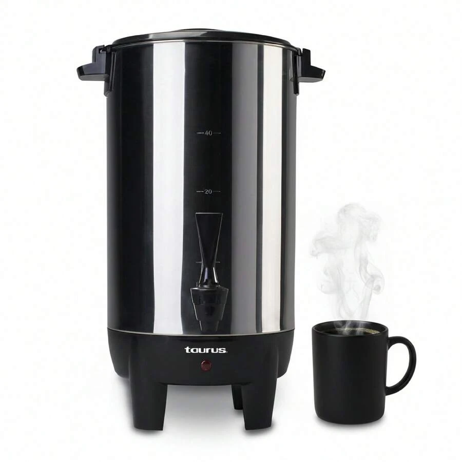 Cafetera Percoladora Taurus 40 Tazas Acero Inoxidable, Ideal Eventos y Oficina - Gris - Ver 1