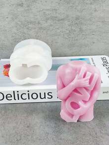 1个爱心形状硅胶蜡烛模具 - 白色 - 查看 5