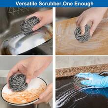 20-Piece Powerful Stain-Removing, Lint-Free Cleaning Balls – A Must-Have For Washing Dishes And Pots. Easily Removes Black Grime From Pot Bottoms, Grease From Stovetops, Rust, And Stubborn Stains. Cleans With Just One Swipe, Say Goodbye To Kitchen Stains. Multi-Pack Design Meets The Cleaning Needs Of Various Scenarios Including Kitchens, Bathrooms, And Commercial Kitchens. - 20Pcs - Xem 4
