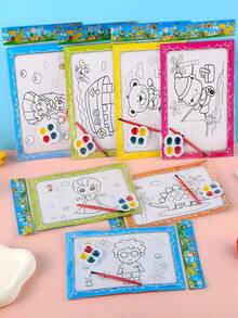 50/30/20/10/5pcs Watercolor Painting Set,DIY Art Supplies Coloring Pages, Painting Papers, Creative Educational Art Supplies, Back To School, School Supplies, Kids Drawing Set, School Start Gifts, Children's Day Gifts(Random Pattern Color) - Multicolor - View 4