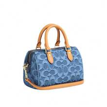 Coach Rowan Printed Women's Single Shoulder Crossbody Handbag CDQ36IMTYV - 靛藍色CDQ36IMTYV - 查看 4