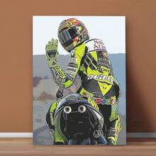 1pc Frameless Motorcycle Racing Poster And Print Wall Art Sports Car Motorcycle Canvas Painting Decor For Living Room Home - Multicolor - View 2