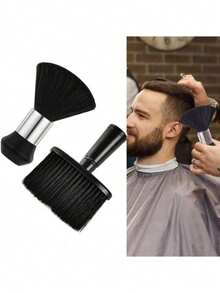 Brosse douce professionnelle pour le cou et le visage, brosse de nettoyage des cheveux pour barbier, brosse à barbe, outil de coupe et de coiffure pour salon - Multicolore - Voir 1