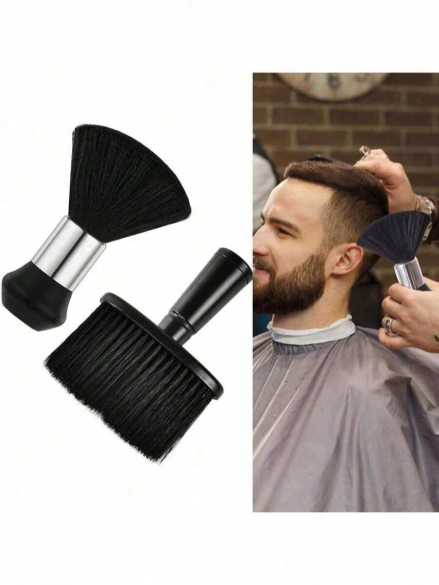 Brosse douce professionnelle pour le cou et le visage, brosse de nettoyage des cheveux pour barbier, brosse à barbe, outil de coupe et de coiffure pour salon - Multicolore - Voir 1