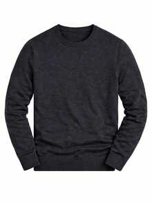 Men's Textured Knit Sweater In 5 Colors – Comfortable, Stylish, And Ideal For Autumn/Winter - Dark Grey - View 4