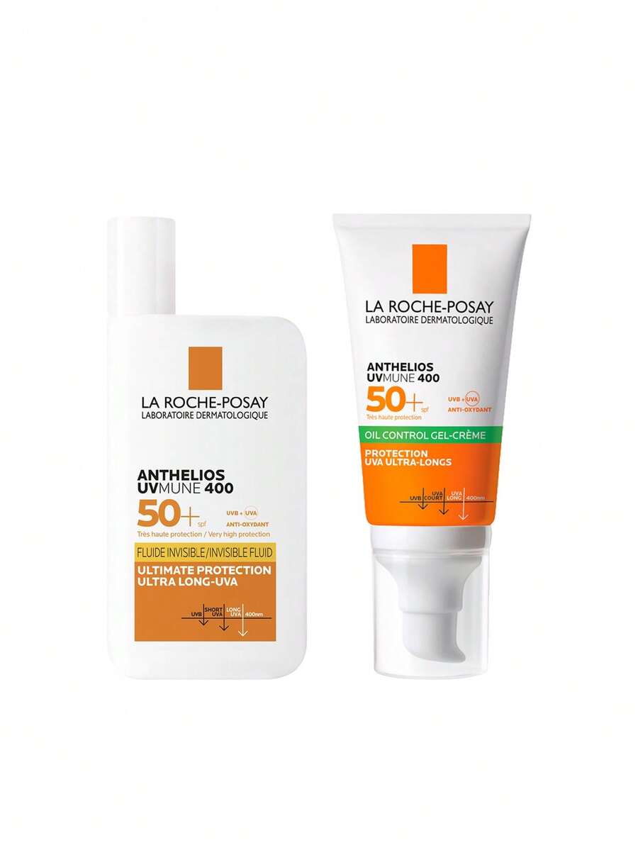 La Roche-Posay [Bundle] Anthelios UVMune 400 Invisible Fluid SPF50+ 50 Ml + Anthelios Oil Control SPF 50+ Gel-Cream 50 Ml - Anthelios Uvmune 400 - View 1