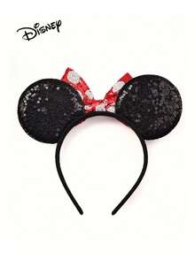 Disney 1 chiếc băng đô tai chuột Minnie hoạt hình với nơ chấm bi đỏ trang trí, thích hợp cho các bữa tiệc và lễ hội hóa trang, quà tặng Ngày của Mẹ/Ngày Valentine. - Nhiều màu - Xem 9