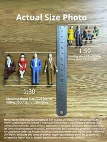 10/20 Stück ABS Kunststoff bunte 1:50/30 Maßstab Miniaturfiguren, 3,6/6cm Modell für Eisenbahn/Landschaft/Architektur/Museum DIY Szenengestaltung Sammlung, für Diorama-Kits, Diorama-Ausstellung, leicht zu lagern, bemalte Kunststoff-Miniaturfiguren einschließlich Stehen, Sitzen, Stühle, Miniatur-Szenerie/Miniatur-Modell, bemalte Kunststoff-Miniaturfiguren, DIY-Geschenk, geeignet für Kinder ab 14 Jahren - Verschiedenfarbig - Übersicht 11