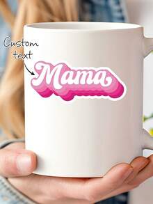 Custom Stickers – Personalized With Your Name | Party Favors | Retro-Style Personalized Decals | Suitable For Water Bottles & Laptops - Multicolor 01 - View 2