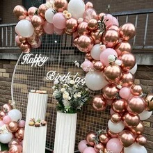 Juego de 40/97 globos de látex de 10 pulgadas de color rosa romántico, oro rosa y blanco, adecuados para el Día de San Valentín, fiesta de cumpleaños, decoración para confesión, decoración escolar, decoración de otoño, reunión de amigos, decoración de Año Nuevo, arreglo de escena de cita romántica y varias escenas interiores y exteriores - Multicolor - Ver 3