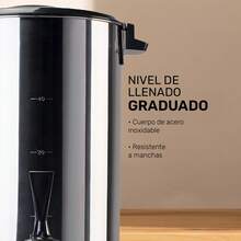 Cafetera Percoladora Taurus 40 Tazas Acero Inoxidable, Ideal Eventos y Oficina - Gris - Ver 7