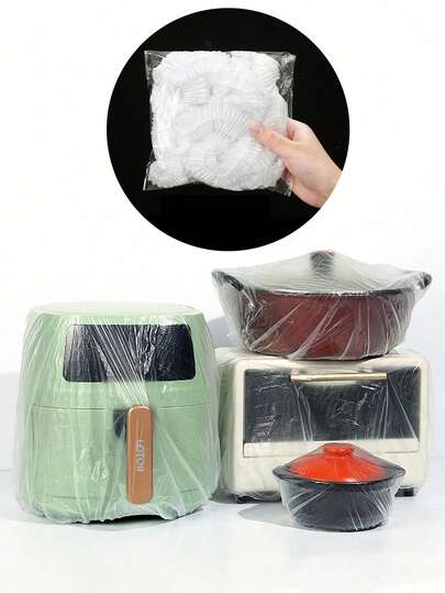 Funda de plástico transparente grande para cubrir electrodomésticos de cocina como ventiladores, arroceras para escuela, oficina, hogar, viaje, bolsa, organizador, almacenamiento, decoración de cocina