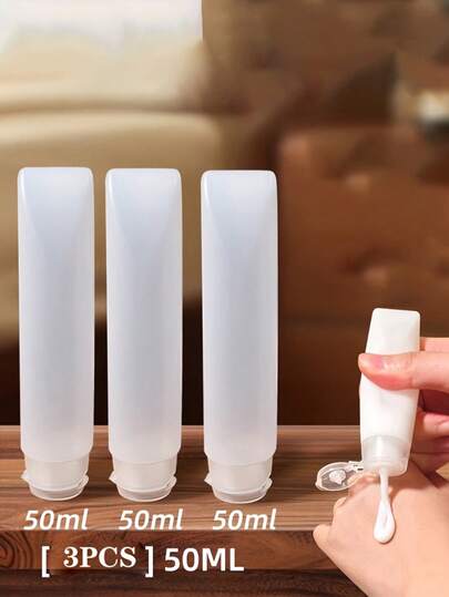 Bộ 3 chai bóp nắp lật chống rò rỉ với vòi bơm một tay - Dung tích 30ml/50ml, có thể tái sử dụng, kích thước nhỏ gọn tiện dụng khi đi du lịch, dùng đựng dầu gội, sữa dưỡng thể, dầu xả - Chai nhỏ gọn, dễ mang theo cho phòng tập, salon, nhà cửa, cắm trại (Không cần dụng cụ mở nắp).