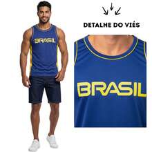 Brazil World Cup 2026 Sports Tank Top - Lightweight And Comfortable For Gym, Training, Weightlifting And Running - Biru - View 2