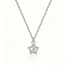 Dây chuyền mặt dây chuyền hình tròn đính đá CZ Cubic Zirconia bằng bạc Sterling 925 dành cho nữ. - tròn - Xem 12