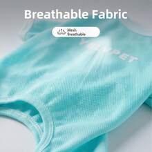 Jumpsuit, Breathable Mesh Lightweight Pet , Anti-Shedding, For Small/Medium Dogs & Cats, Air Conditioning Outfit - Baby Blue - View 5