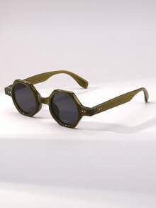 1副男士多边形复古小框眼镜，个性百搭街头风时尚眼镜，适合搭配T台造型 - 彩色 - 查看 12