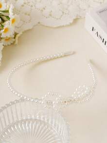 6pcs/Set Women's Hair Accessories, Delicate Pearl & Rhinestone Embellished Hair Hoops, Elegant & Charming, Suitable For Teens & Young Women, Versatile For Party, Date, Commute, Birthday, Festival, Performance - White - View 8