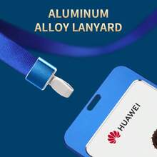 2pcs Aluminum Alloy Card Holder Set (With Lanyard), ID Badge Holder Halter, Thick Company Employee ID Card, Suitable For Exhibition/Event Badges, Attendance Cards, Guest Cards - Large - View 4