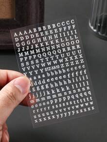2入英文字母美甲貼紙 黑白字母 DIY 創意文字書法符號美甲貼花 簡約夏季度假美甲裝飾 女士女孩美甲用品 - 黑與白 - 查看 7