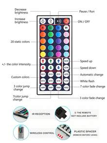 1 đèn neon LED RGB dẻo có điều khiển từ xa, đèn neon đổi màu thích hợp trang trí phòng ngủ, phông nền sofa, khu vực chơi game và phòng chiếu phim gia đình, lý tưởng cho trang trí ngày lễ. - ánh sáng đa sắc - Xem 10