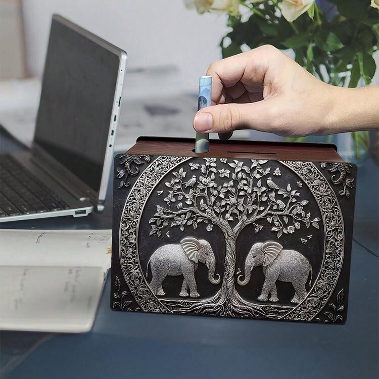 Hộp tiết kiệm tiền xu bằng gỗ tự làm - Hình ảnh bầu trời đêm đầy sao, trang trí bàn ăn/phòng khách, phù hợp cho phòng ngủ tuổi teen, bàn làm việc văn phòng, đám cưới, ngày Valentine, sinh nhật, Giáng sinh, Lễ Phục sinh, tựu trường, trang trí nhà cửa, treo tường (Không kèm pin) - Nhiều màu - Xem 10