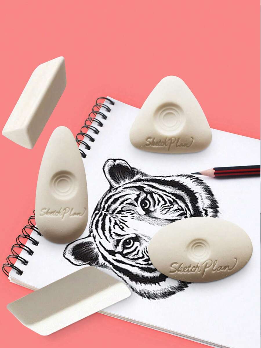 2pcs Professional Sketch Highlight Erasers Set | Less Debris, Easy To Clean | Suitable For Detail Modification And Creative Highlighting | Art Student Specialized Drawing Tools